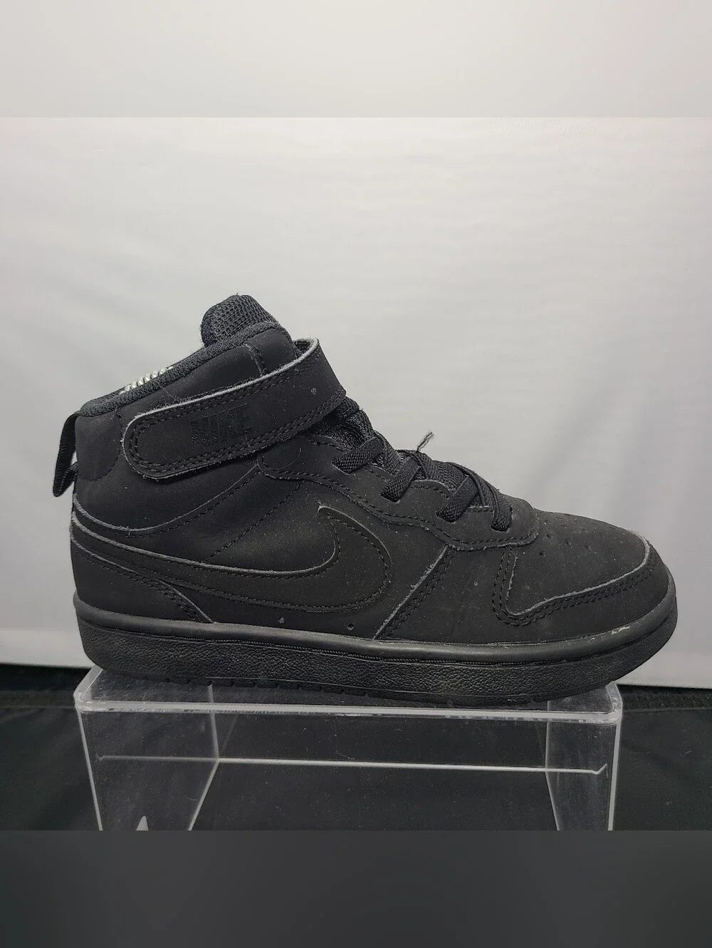 Nike Court Borough Mid 2 (ps) Black/black Cw5868-001 kids size 13C